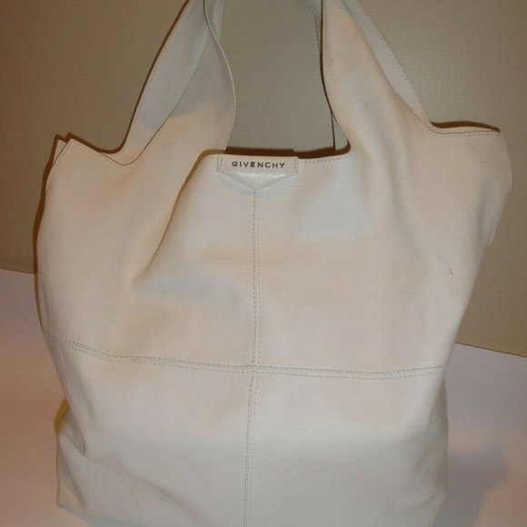 Givenchy George V Apron Antigona Tote White Shoulder Spopping Bag Purse - Picture 3 of 10
